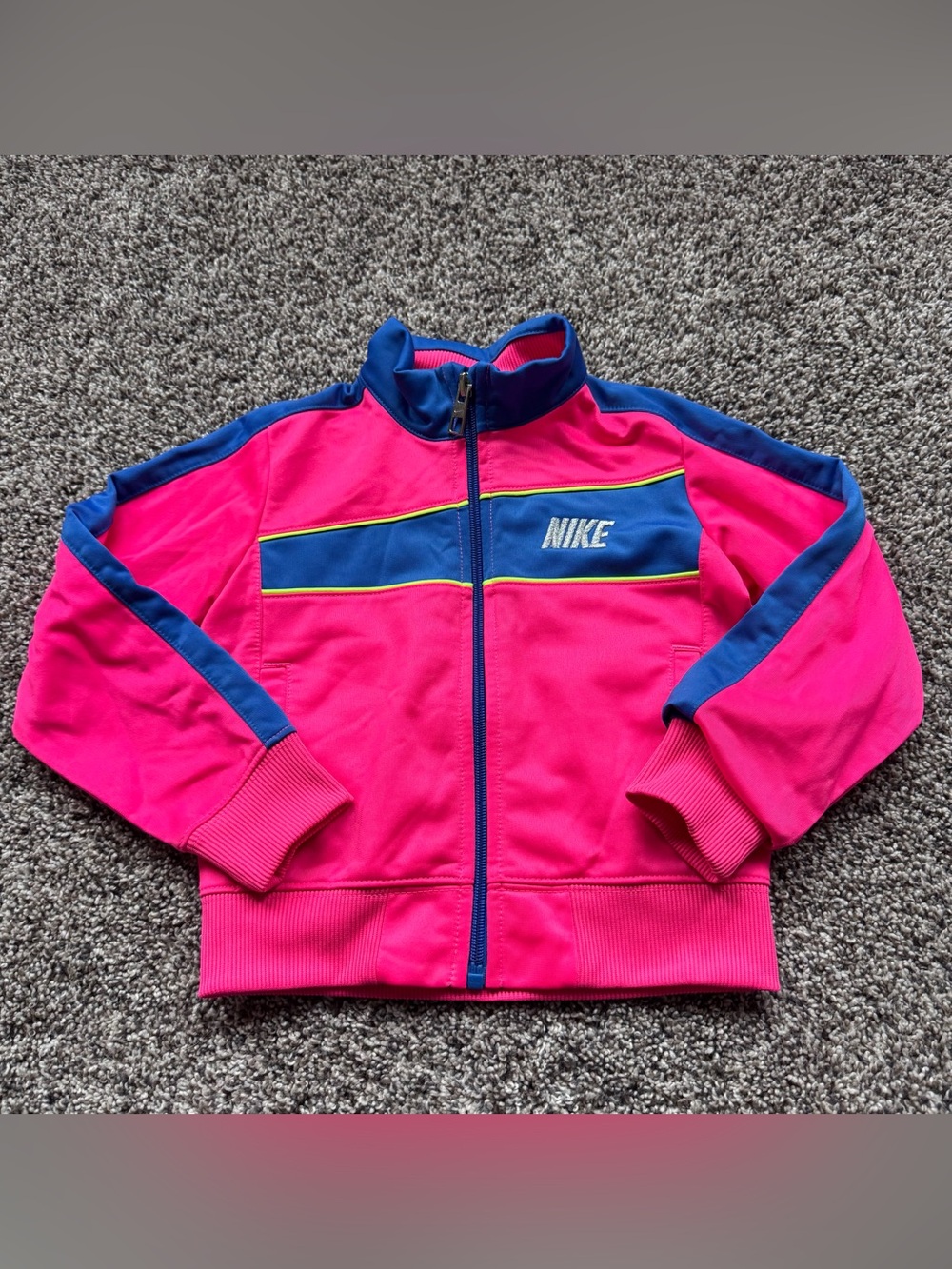 Nike Kids Bright Pink Zip-Up Track Jacket